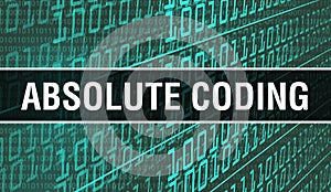 Absolute Coding concept illustration using code for developing programs and app. Absolute Coding website code with colourful tags