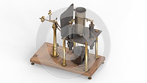 absolute electrometer with white background