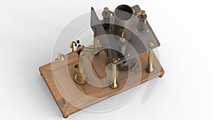 absolute electrometer with white background