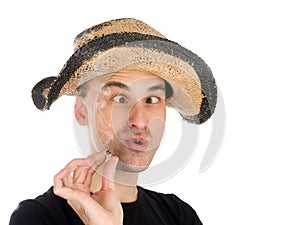 Absolutely shocked guy