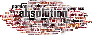 Absolution word cloud