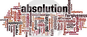 Absolution word cloud