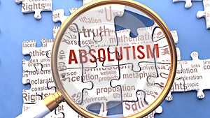 Absolutism being closely examined photo