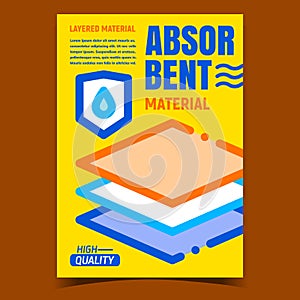 Absorbent Material Promo Advertising Poster Vector