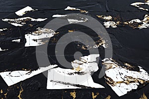 Absorbent paper used for lining oil from crude oil spilled