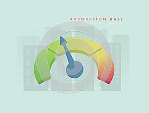 Absorption Rate in Real Estate concept illustration