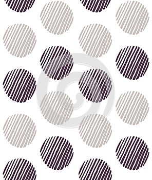 Absract circles handdrawn pattern vector photo
