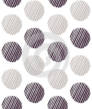 Absract circles handdrawn pattern vector