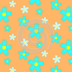 Absract summer floral seamless pattern photo