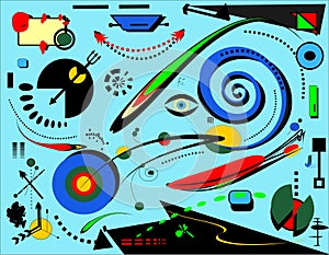 Absrtact blue composition 20-24