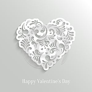 Absrtact Floral Heart Background