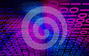 Abstack Binary Code Background. Digital World Wallpaper