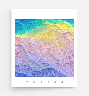 Abstact texture. Background with dynamic particles. 3d vector Illustration