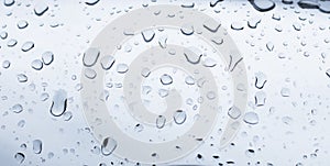Abstact water drops on poniched stainless steel surface background