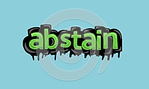 ABSTAIN background writing vector design