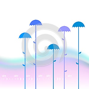 Abstaract background with umbrellas