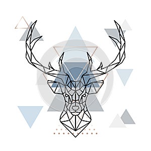 Abstarct Geometric Head Deer.