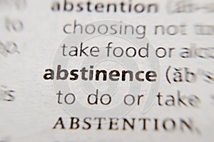 Abstinence word photo