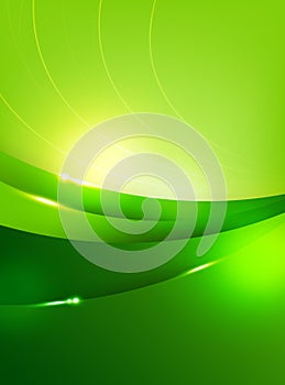 Abstra background green curve and layed element vector illustration 002