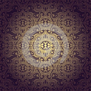 Abstrac seamless flowers baroque background