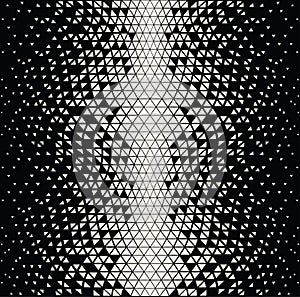 abstracet geometric halftone triangle trippy seamless pattern