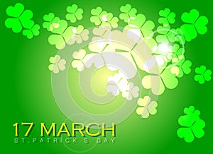 Abstrackt of St.Patrick `s Day, Card or Banner photo