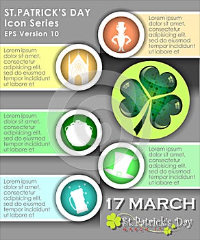 Abstrackt of St.Patrick`s Day, Icon Inforgraphic