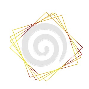 abstract diamond shaped double frame in luxury style