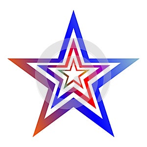 Abstract 3 Stars Multicolor Gradiant Effects Your Comapny Logo Illustrations