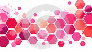 Abstract 3D Abstract hexagon background. Technology polygonal design on digital art concept, Generative AI