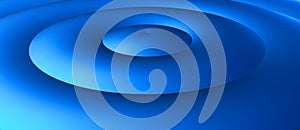 Abstract 3D background with blue waves, circles