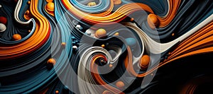 Abstract 3d background. Fancy shapes in different colors