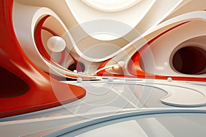 Abstract 3d background. Fancy shapes in different colors