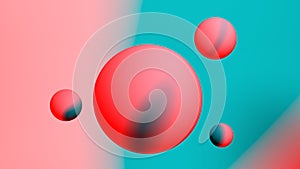 Abstract 3d background illustration vivid color sphere shape