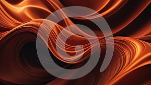 Abstract 3D background resembling an aurora, swirls of dark orange resembling silk in appearance, hinting at business technology i