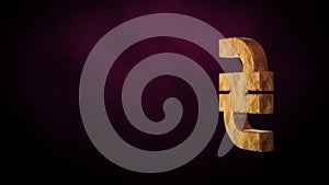 Abstract 3d background rotating grivna sign