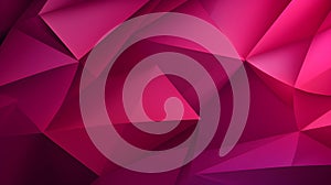 Abstract 3D Background of triangular Shapes in fuchsia Colors. Modern Wallpaper of geometric Patterns