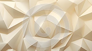 Abstract 3D Background of triangular Shapes in ivory Colors. Modern Wallpaper of geometric Patterns