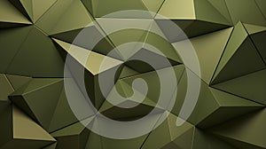 Abstract 3D Background of triangular Shapes in khaki Colors. Modern Wallpaper of geometric Patterns