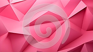 Abstract 3D Background of triangular Shapes in pink Colors. Modern Wallpaper of geometric Patterns