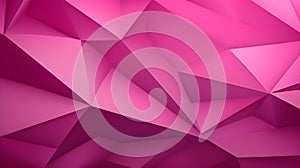 Abstract 3D Background of triangular Shapes in pink Colors. Modern Wallpaper of geometric Patterns