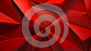 Abstract 3D Background of triangular Shapes in red Colors. Modern Wallpaper of geometric Patterns