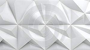 Abstract 3D Background of triangular Shapes in white Colors. Modern Wallpaper of geometric Patterns