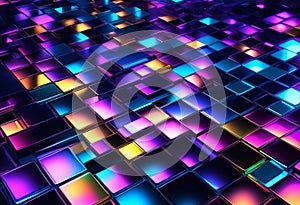 Abstract 3d background wallpaper with glass squares