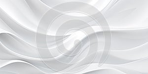 Abstract 3D Background, white grey wavy waves flowing liquid paint