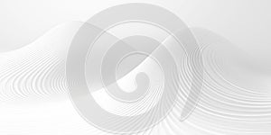 Abstract 3D Background, white grey wavy waves flowing ripple surface