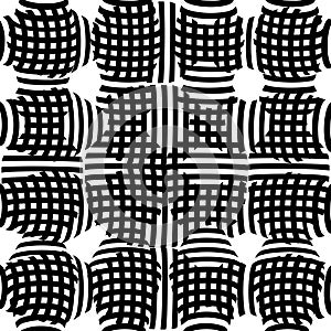 Abstract 3d black and white illusions. Optical illusion lines background. Horizontal lines stripes pattern or background with wavy