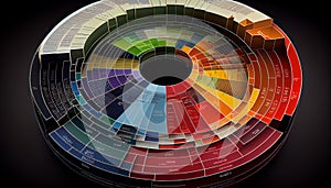 Abstract 3d business pie chart