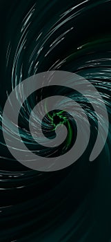 Abstract 3D colorful shine swirl wave pattern background in black and green color. Modern luxury backdrop