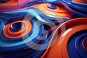 Abstract 3D Colorful Swirl Liquid Wave Background